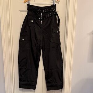 Ganni Black Duchess Nylon Pocket Trouser